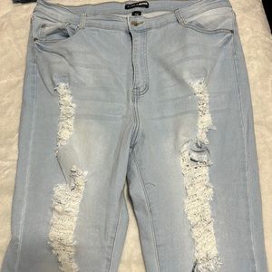 Fashion nova skinny distressed